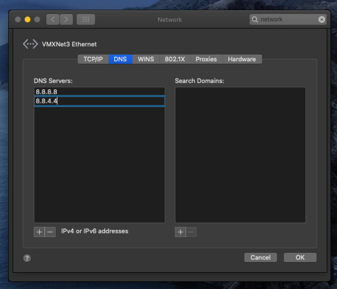 macos set dns